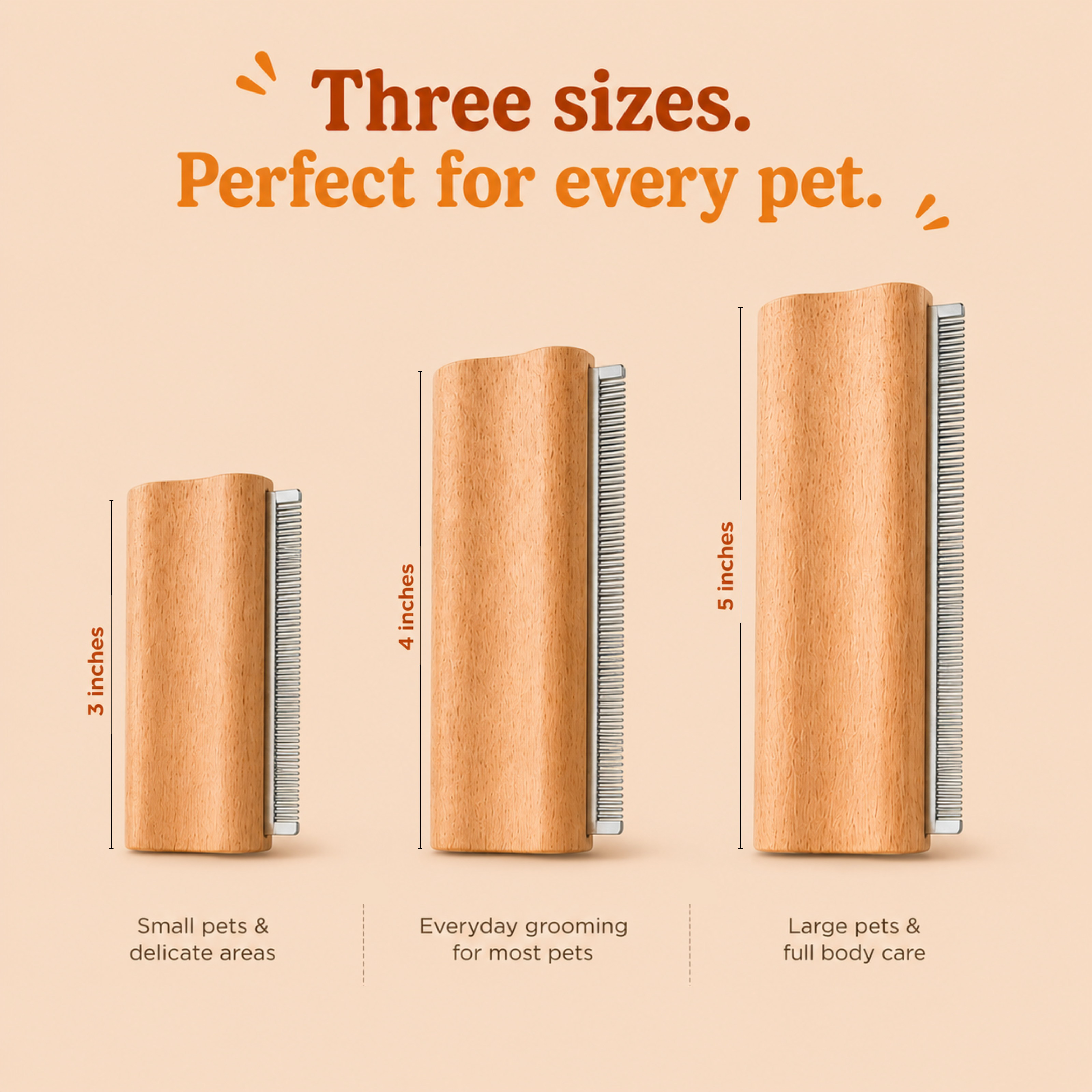 Pet Deshedding Brush for Dogs & Cats