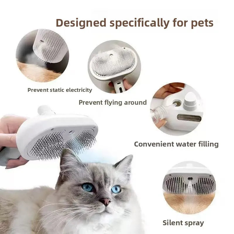 Steam Spray Dog Grooming Brush Unique Steam Brush For Dogs Luxury Grooming Brush Dog Steam Brush