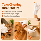 Deodorizing Glove Wipes for Dogs & Cats - Waterless Bath Alternative
