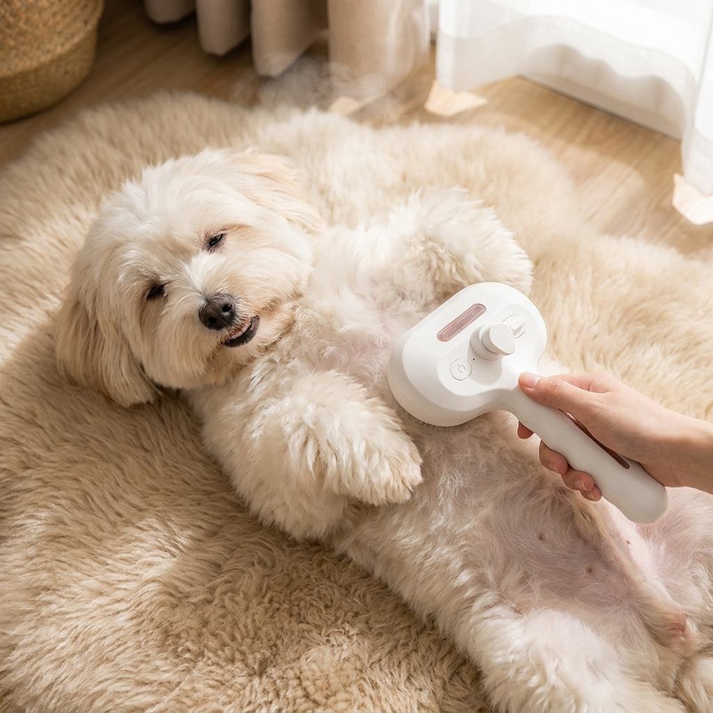 Steam Grooming Brush for Dogs